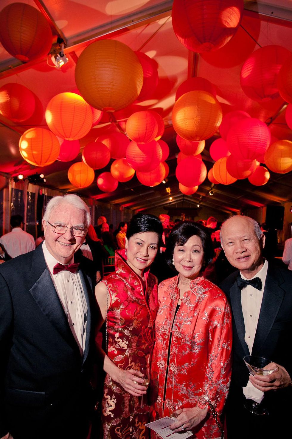 26 Hugh and Jie Willey, from left, and Linda and Ted Wu at the Asia Society Tiger Ball March 2015