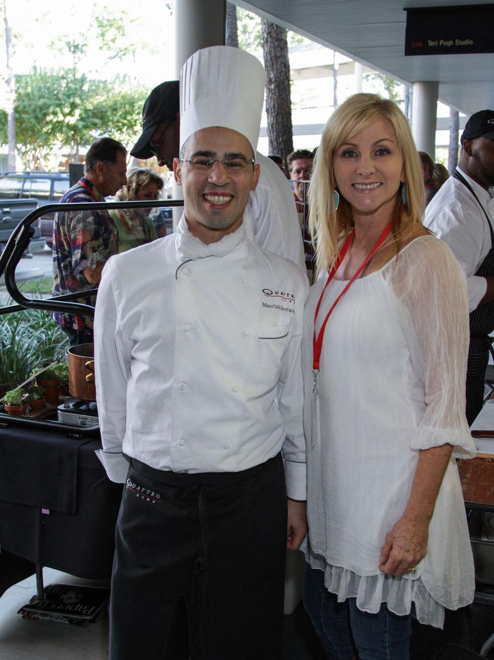 2615 Quattro\u2019s Maurizio Ferrarese and Teri Pugh at the Risotto Festival November 2013