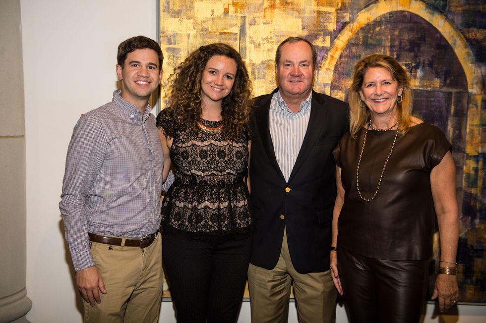 2626 Matthew Hines, from left, Laura Hines and Jeff and Wendy Hines at the Barbara Hines Art Opening in Dallas October 2014