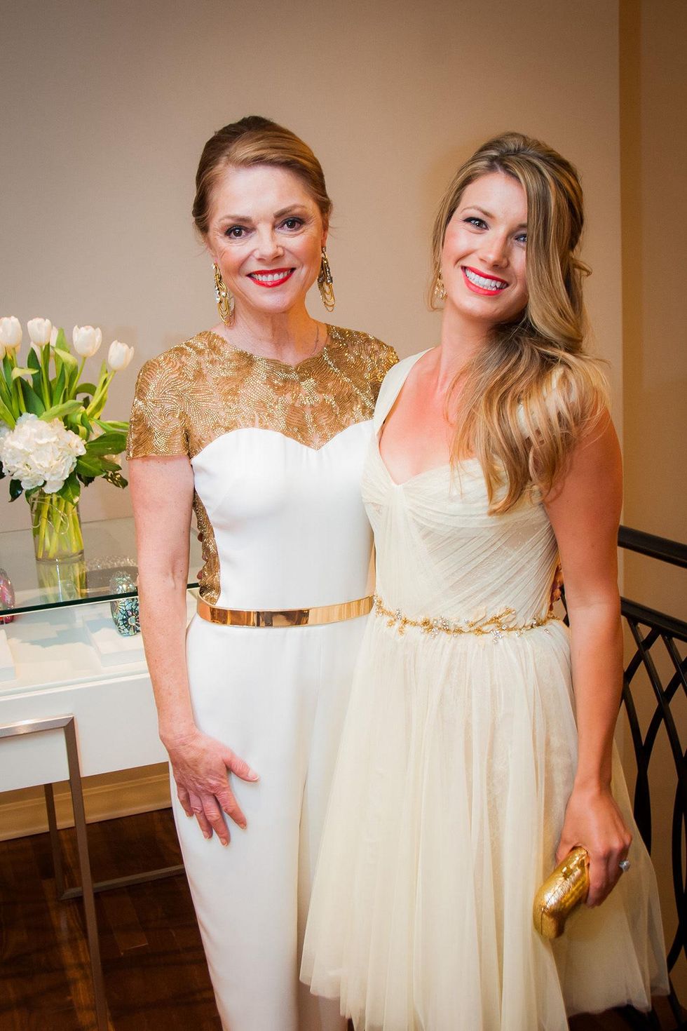 27 Karen Aspromonte, left, and Elie McBarnett at Elizabeth Anthony's Generations of Glamour event May 2014