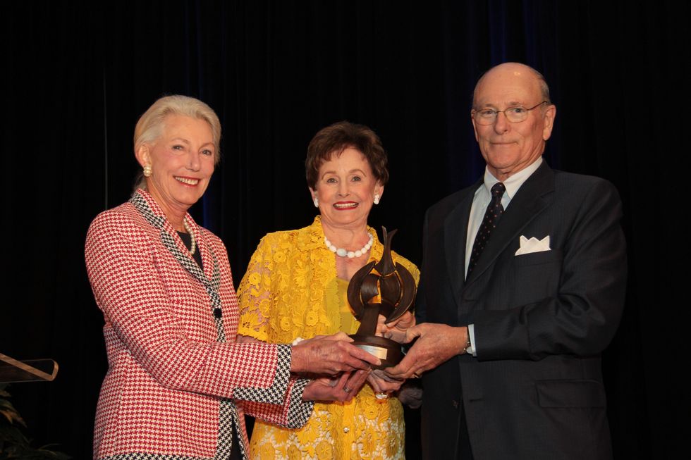 2741 Lynda Underwood, from left, Ann Gordon Trammell and David Underwood at the Menninger Luncheon May 2014