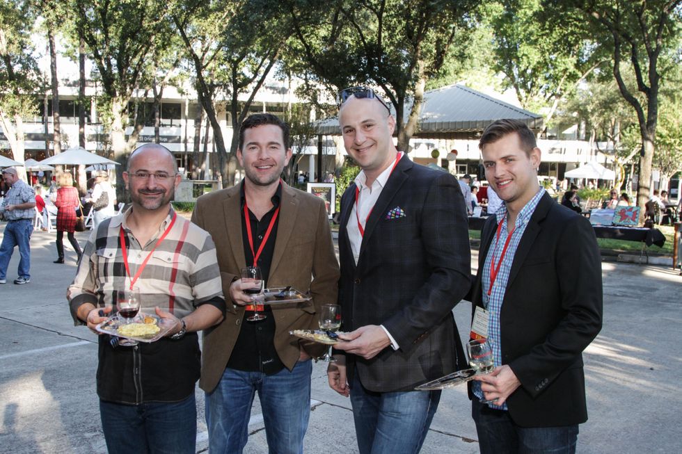 2753 Ali Chihani, from left, Brad Collier, Robert Spiegel and Josh Crausby at the Risotto Festival November 2013