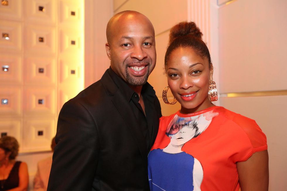 2795 Ish Johnson and Naja Taylor at the Crimson grand opening party July 2014.