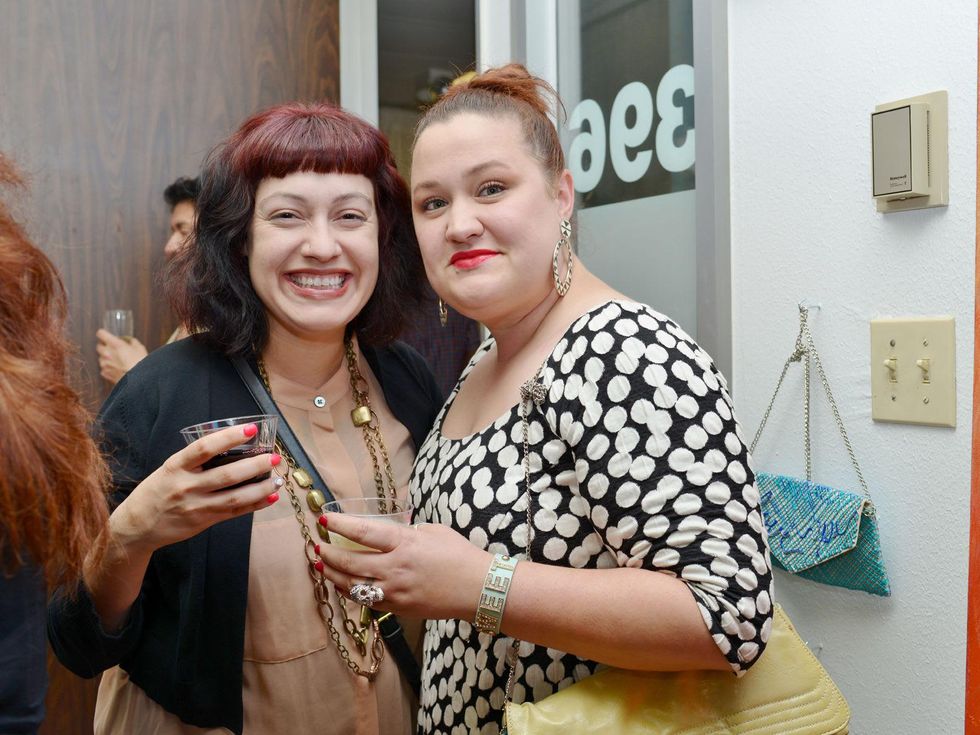 28. Natasha Schuett, left, and Cleopatra Tomic at the Hanh Tran Gallery opening June 2014