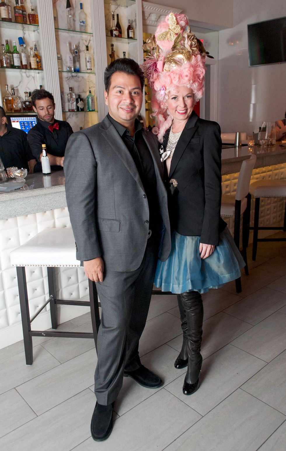 28 Sergio Morales and Vivian Wise at the Stages Repertory Theatre Soiree Marie October 2014
