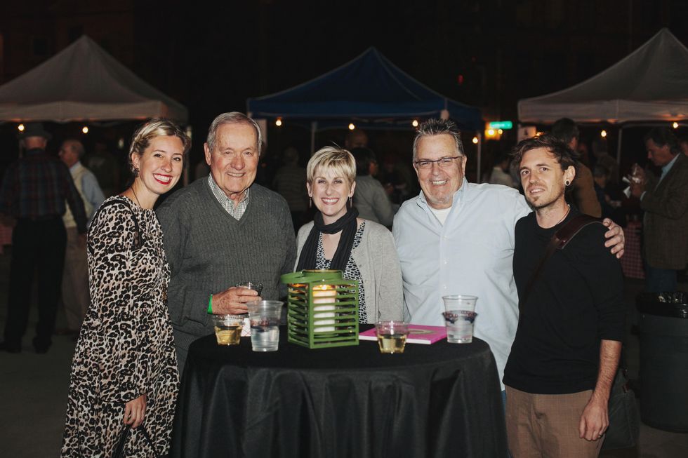 29 Bill Herbig, from left, Christy Lee, Nicole Longnecker, Brad Barber and Heath Brodie at the Urban Harvest 10th anniversary dinner November 2014