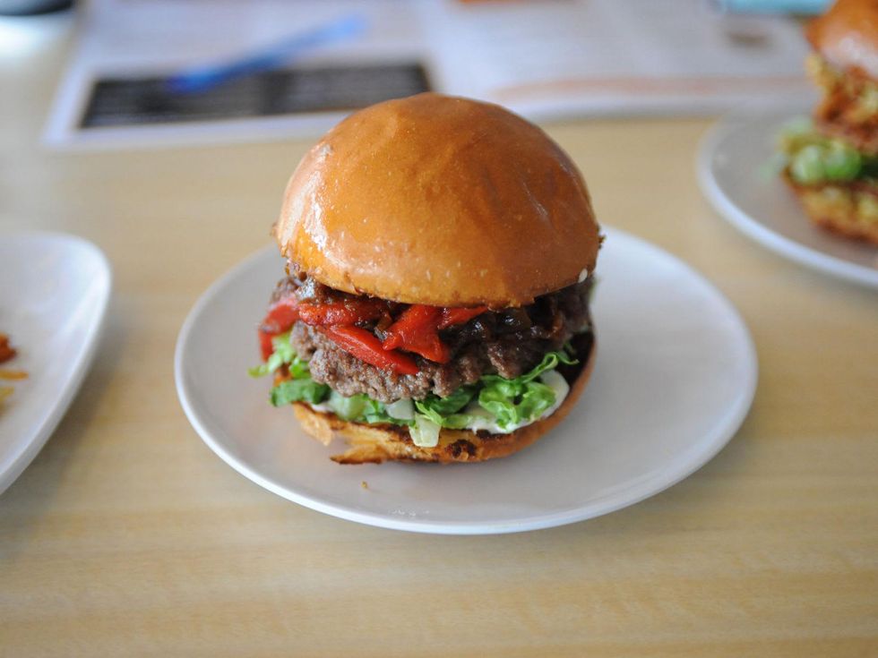 29 first look at Bernie's Burger Bus restaurant June 2014 hamburger burger