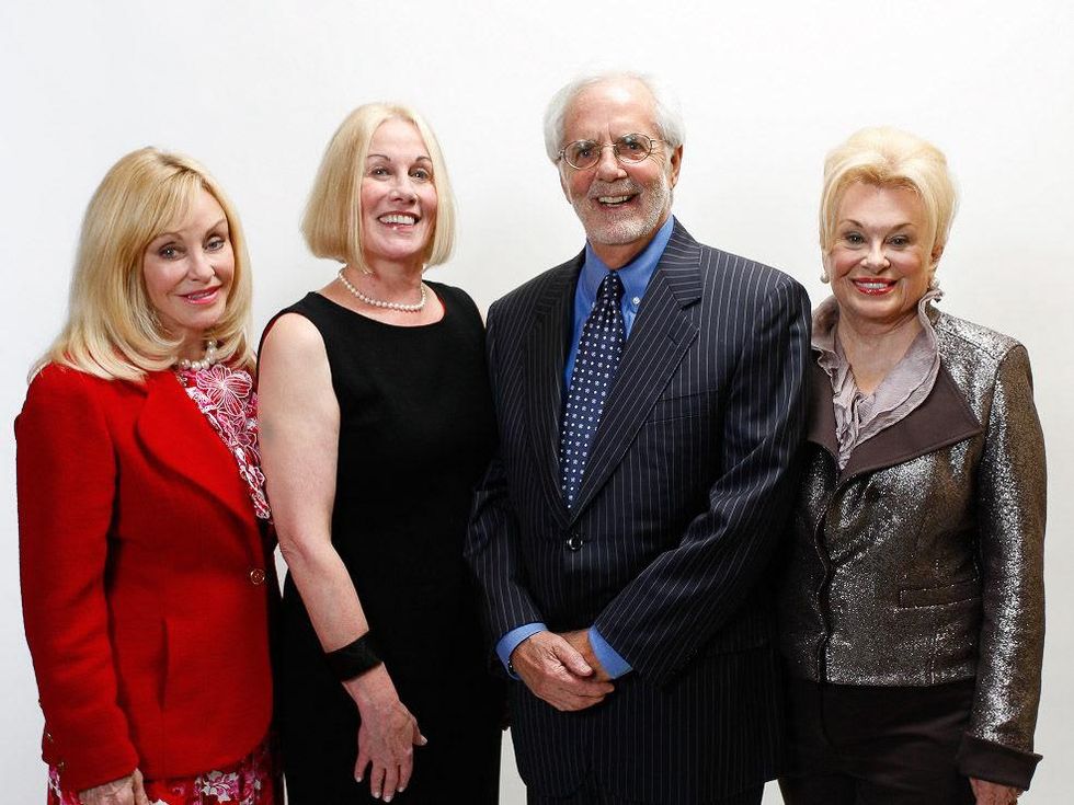 29 Judi McGee, from left, Elsie Eckert, Scott Basinger and Sidney Faust at the Celebration of Champions luncheon October 2013