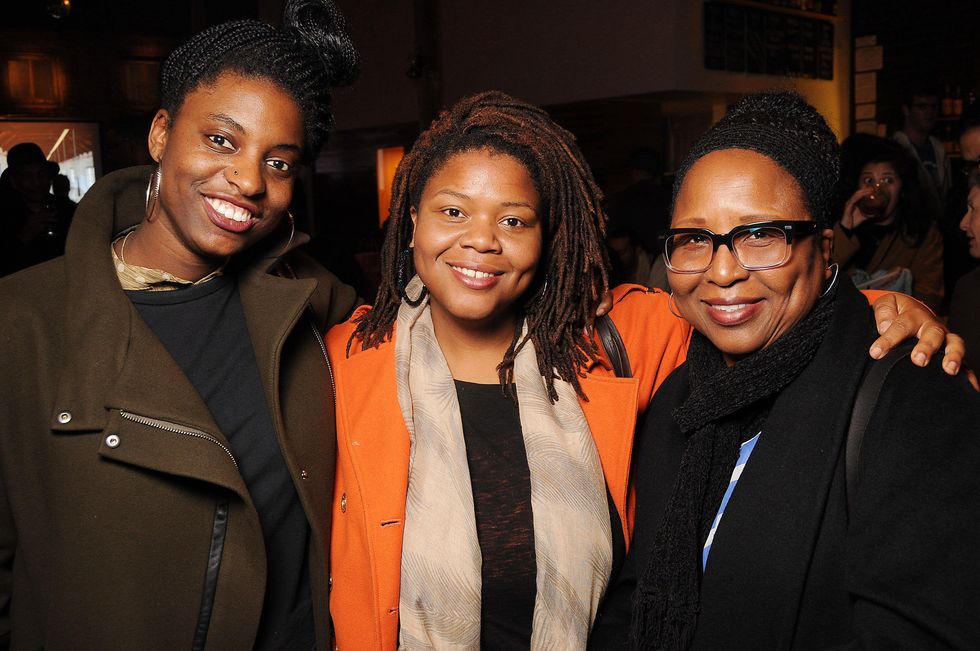 29 Ryan Dennis, from left, Lisa Harris and Landa Harris at the CounterCurrent Kickoff Party March 2015