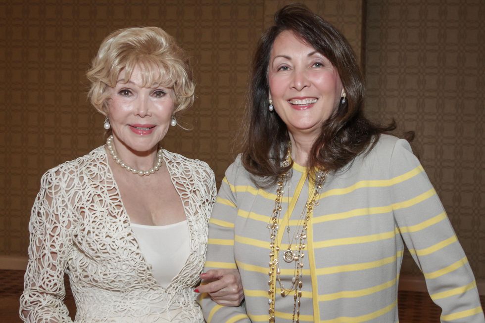 3 0256 Joanne King Herring, left, and Penny Lloyd at the Women's Home tea April 2015
