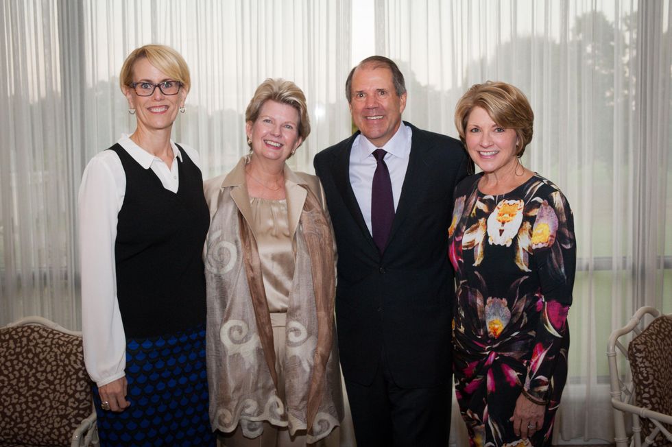 3 Anne Culver, from left, Margaret Lloyd, Ric Campo and Claudia Williamson at the Scenic Houston Annual Dinner November 2014