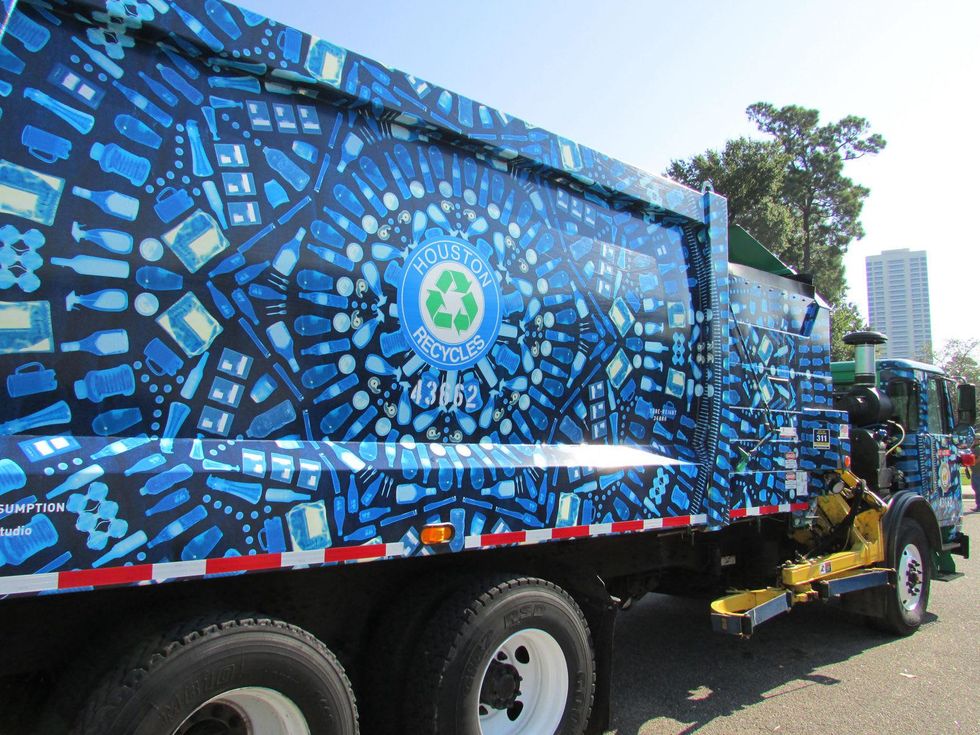3 art recycling trucks August 2014