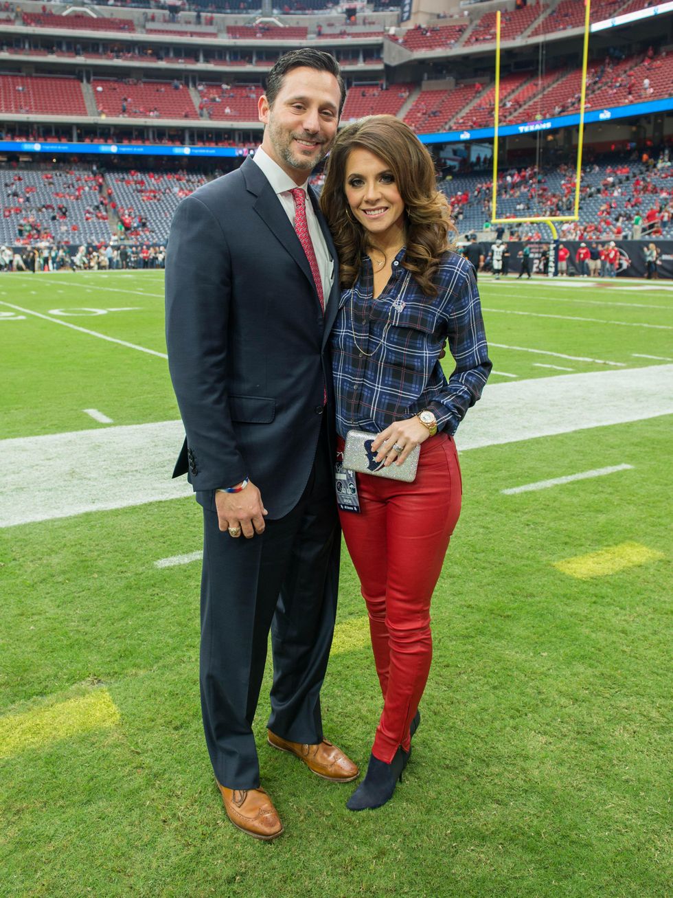 3 Brad and Joanna Marks at the Texans vs. Eagles sideline party November 2014