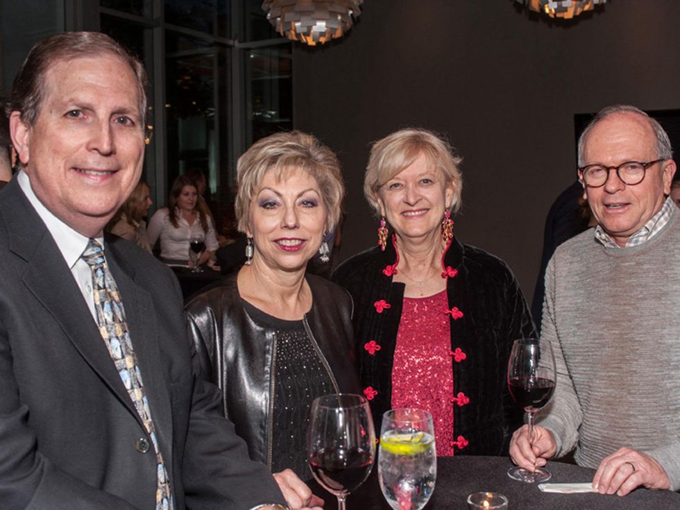3 Clyde Hays, from left, Jano Kelley, Katie Hays and John Kelley at the Bruce Munro VIP reception at Discovery Green November 2014
