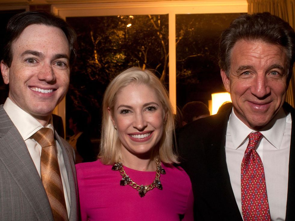 3 Danny and Isabel David, from left, with Steve Wyatt at the Lynn Wyatt reception at Menil House December 2013