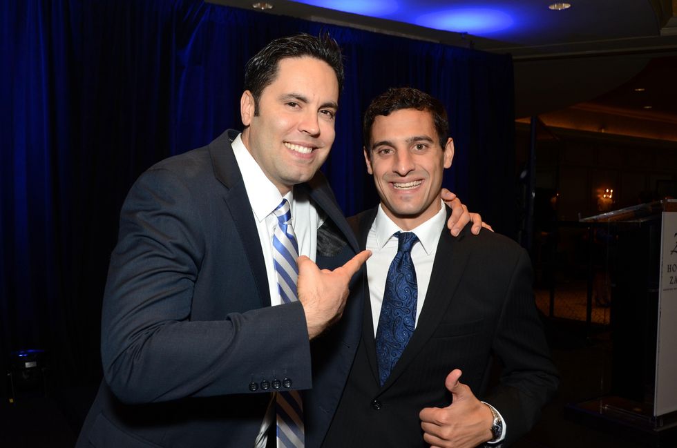 3 Gabe Canales, left, and Nicholas Reale at the inaugural Blue Cure luncheon and lecture