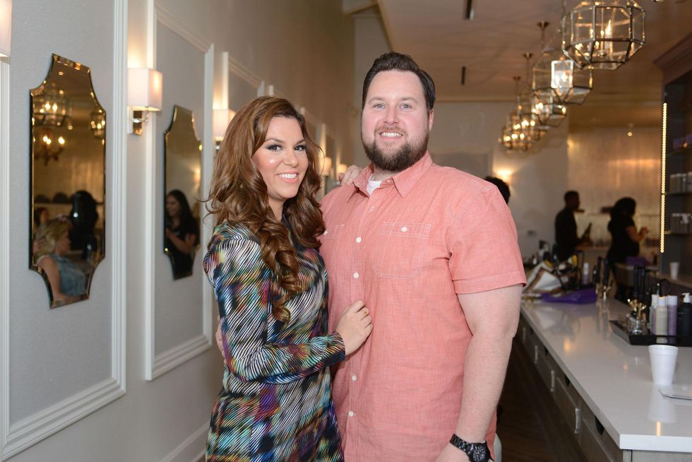 3 Greer and Brandon McDonald at the Brush & Blush Blow Dry Bar party June 2014