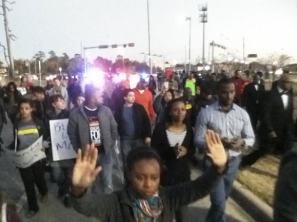 3 Houston Ferguson protest November 2014 #Ferguson protest in Houston. "Ain't no power like the power of the people cuz the power of the people don't stop."
