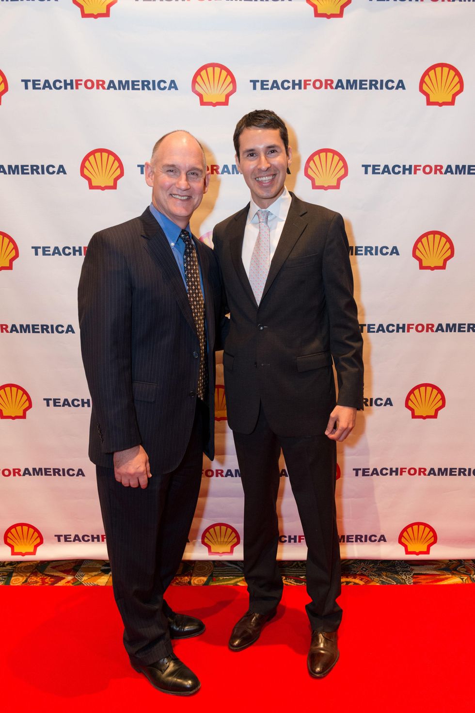 3 Jay Crotts, left, and Luis Elizondo-Thomson at the Teach for America event November 2014