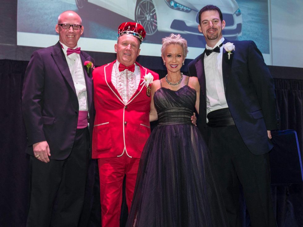 3 Jeff Shipley, from left, George and Dianne Lindahl III and John Robichau at The Woodlands Pavilion Prom February 2014