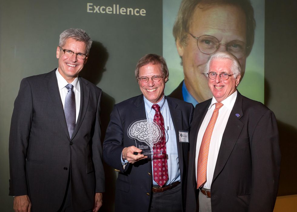 3 Jeff Taebel, from left, Stephen Klineberg and David Crossley at the Houston Tomorrow Awards October 2014