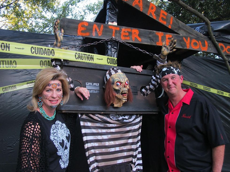 3 Julie and David Shannon Katie Oxford Haunted House November 2014