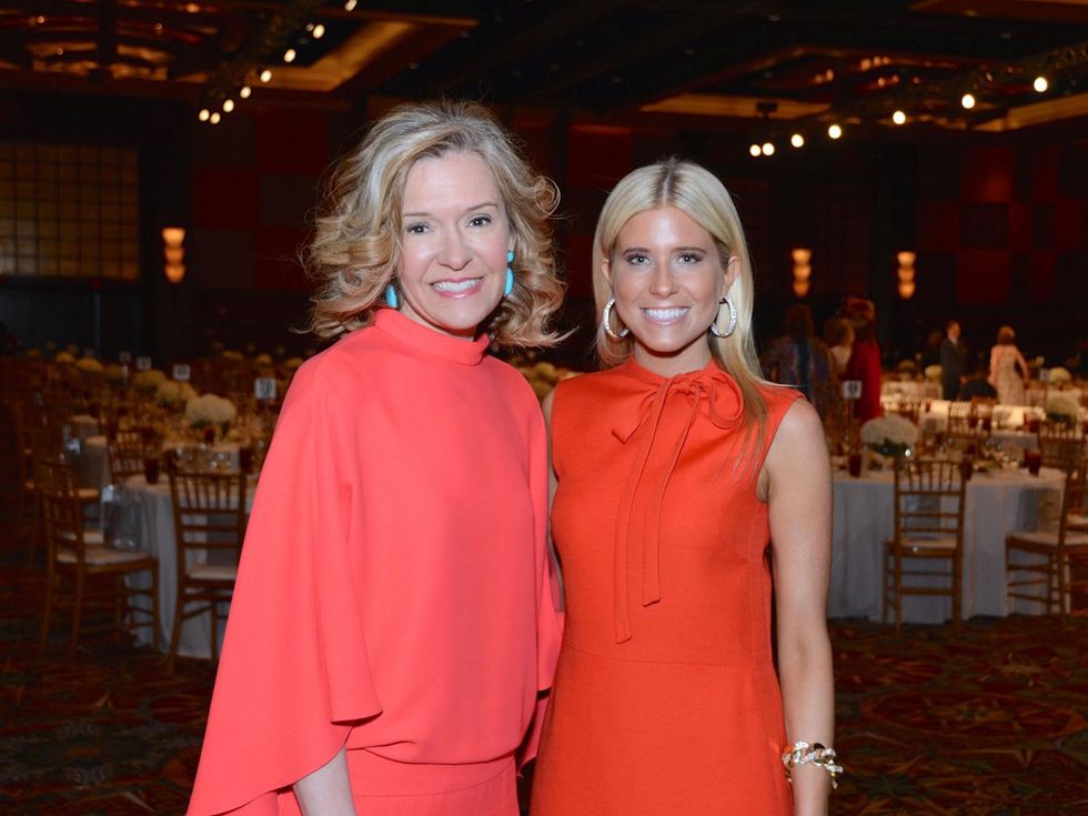 3 Katie Brass, left, and Ali Fields at the Best Dressed luncheon March 2015