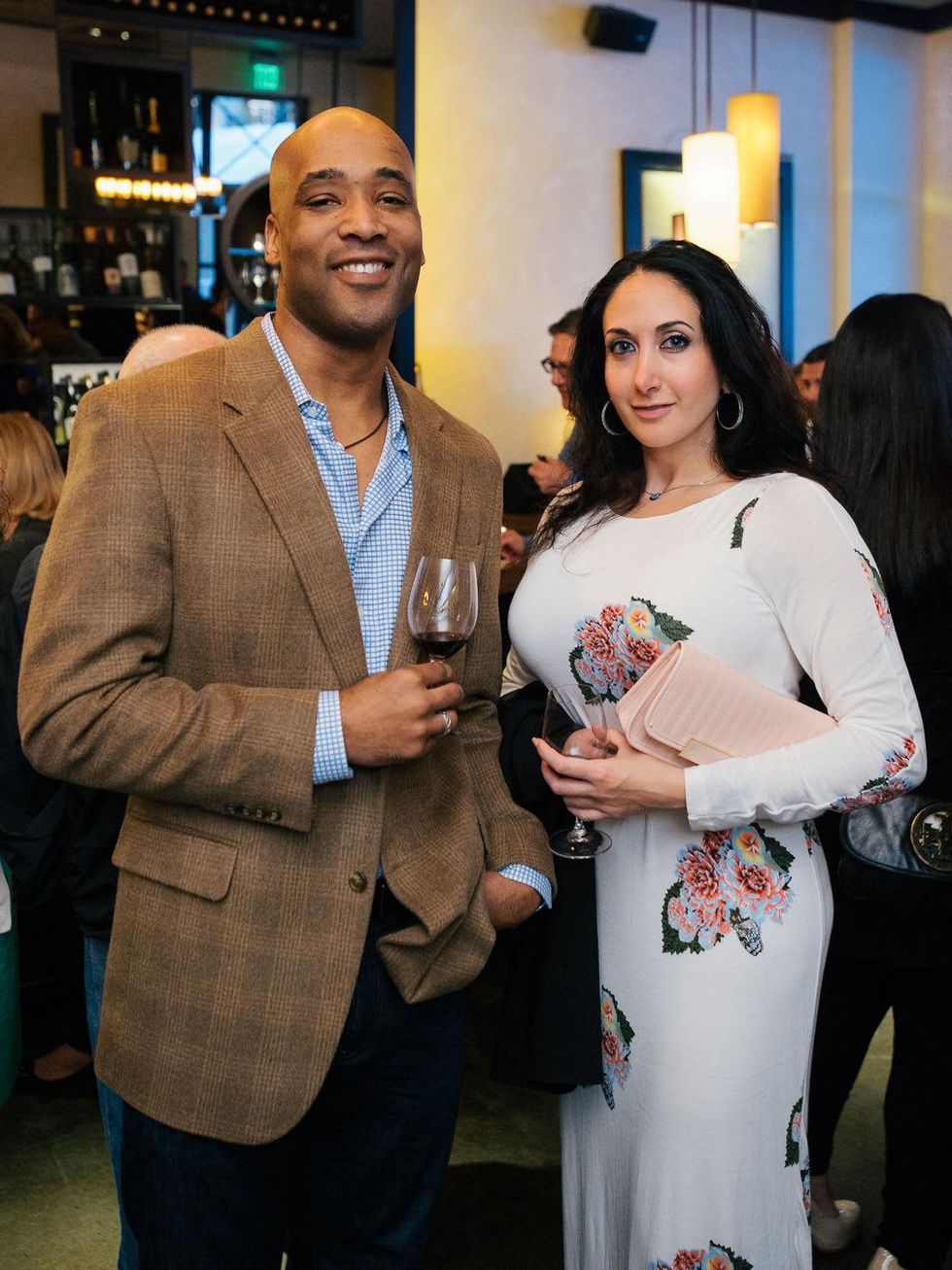 3 Lawrence Clayton and Gabriella Aliberti at the Artesa wine tasting at Cru March 2014