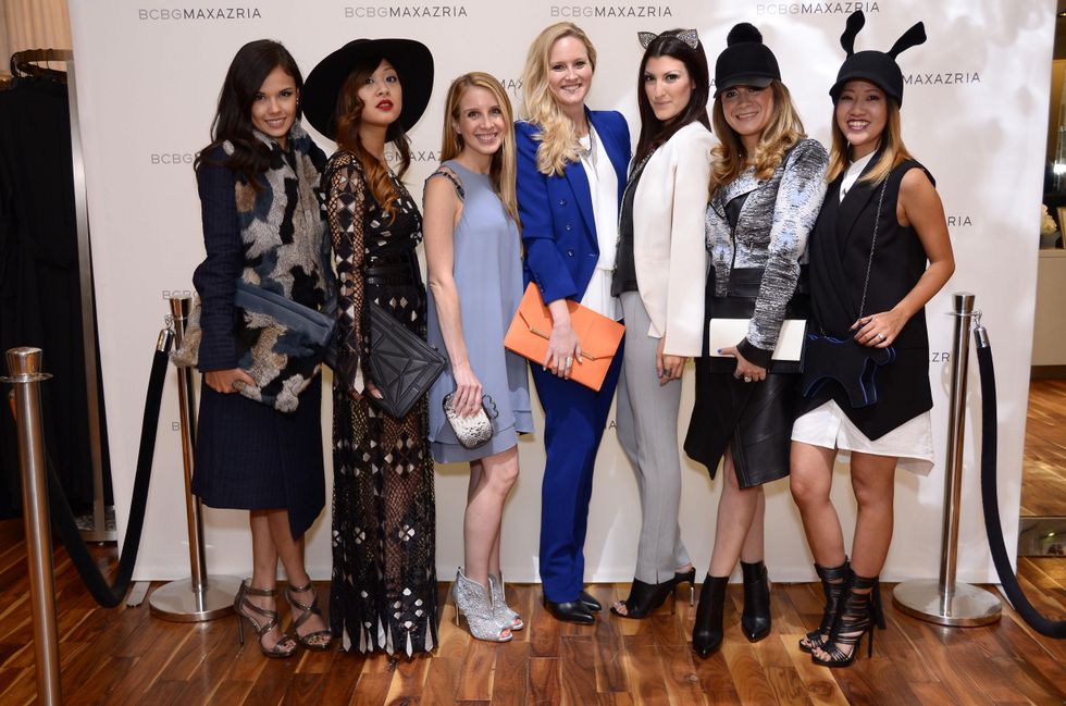 3 Monica Abney, from left, Fifi Phi, Katy Atlas, Leigh Evans, Magen Pastor, Madmoiselle MoNi and Issa Chou at Mandy Kao and Nihala Zakaria birthday party October 2014