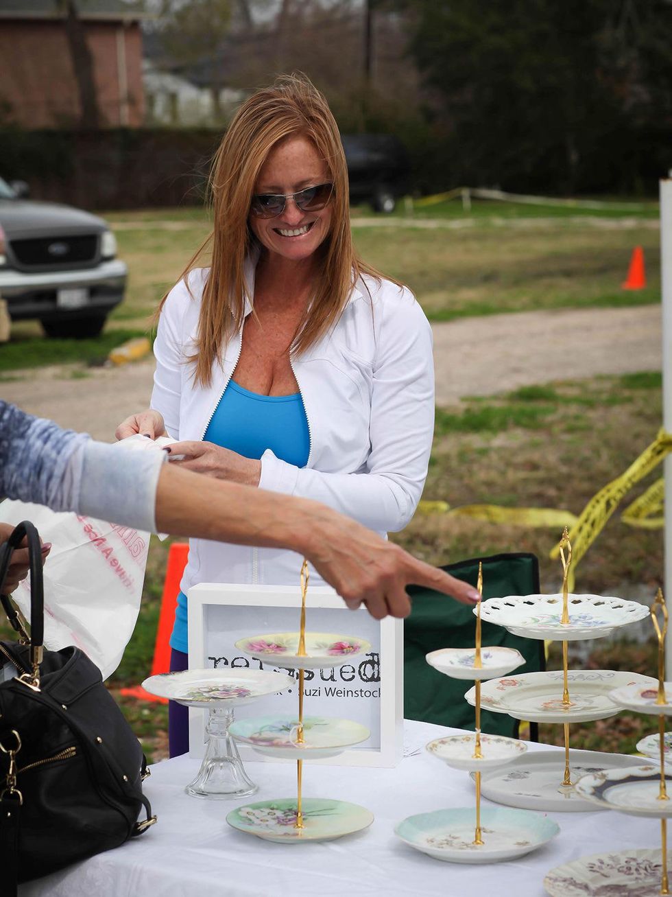 3 Tara Sondock of REissued at Evelyn's Park Pop-Up event in the Park