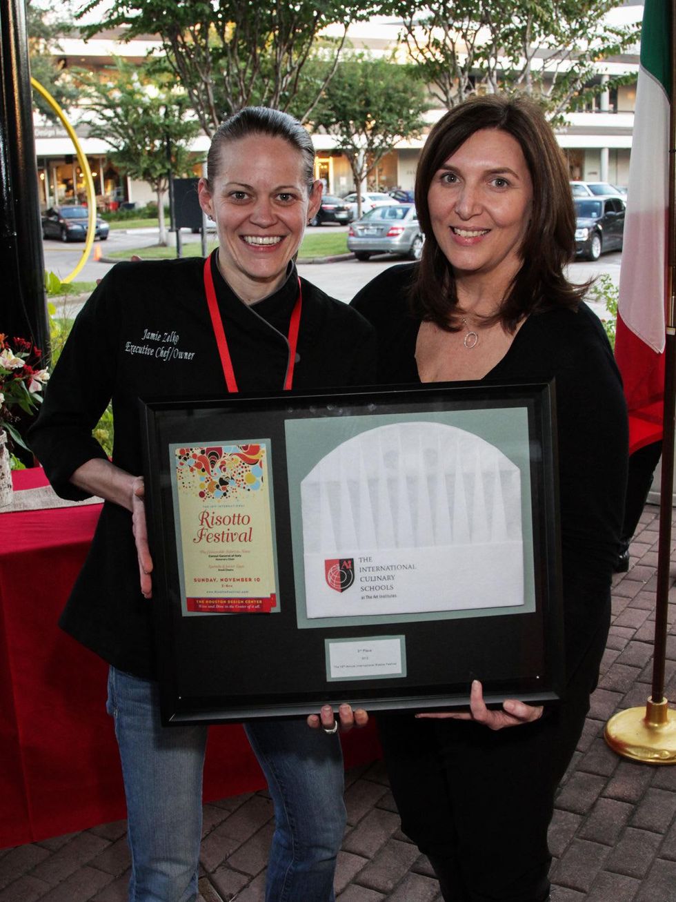 3060 Jamie Zelko, left, and Suzanne Behrens at the Risotto Festival November 2013