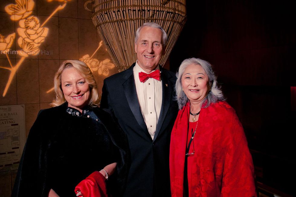 31 Marianne and Bob Ivany, left, with Donna Cole at the Asia Society Tiger Ball March 2015