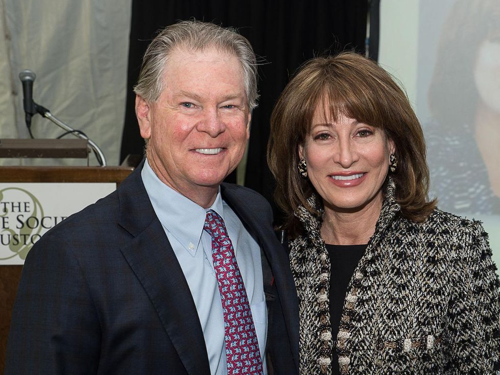 31 Steve Lasher and Janiece Longoria at the Houston Heritage Society luncheon April 2014