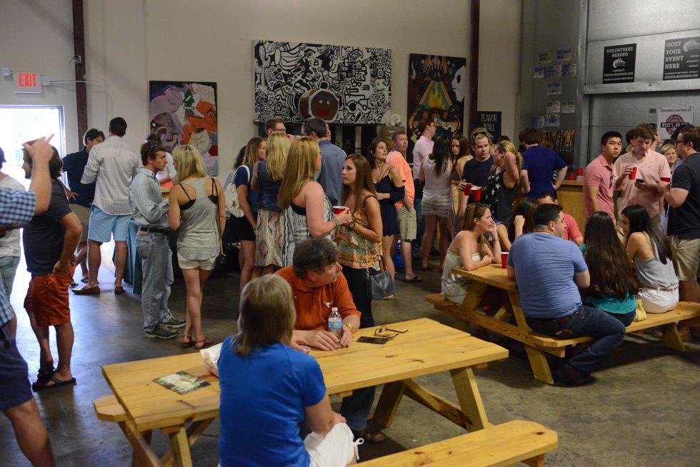 31. The crowd at at the Bayou Preservation Association Herons party June 2014 BPA Buffalo Brewery