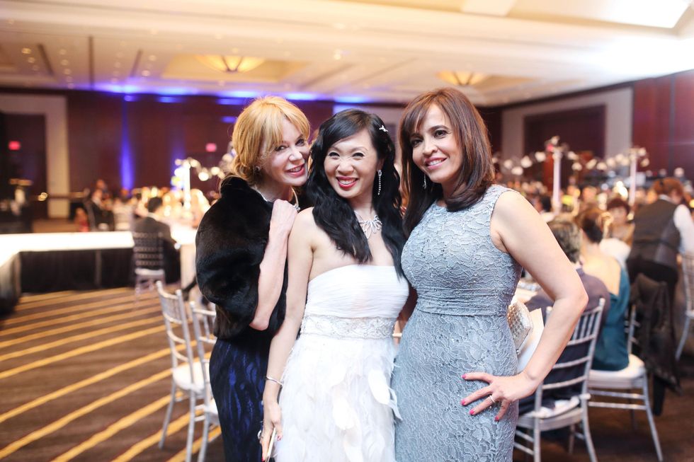 310 Cindi Rose, from left, Connie Kwan-Wang and Hiru Mac at the KNOWAutism Gala February 2015
