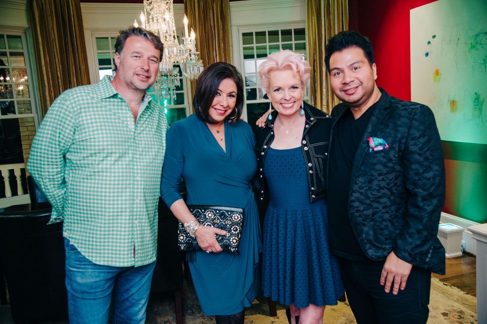 32 James Dorsett, from left, Debbie Festari, Vivan Wise and Sergio Morales at the Green Hearts Gala February 2015