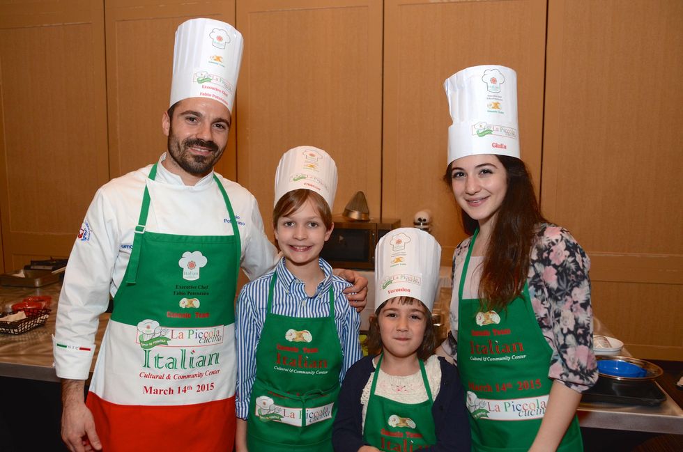 32 The Cannolo Team, from left, Fabio Potenzano, Pier Francesco Papi, Veronica Pascucci and Giulia Sdingola at Tutti ai Fornelli de La Piccola Cucina March 2015