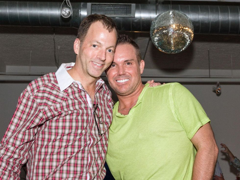 3277 Marc Warren, left, and Steven Duble at Party Like a Rock Star benefiting Planned Parenthood August 2014