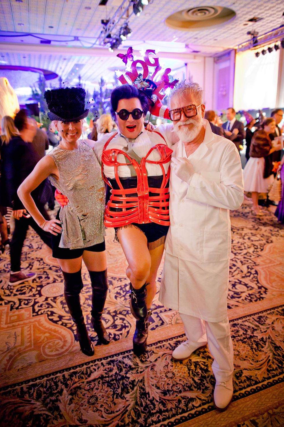 33 Vivian Wise, from left, J. Michael Soliz and Michael Pili\u00e9 at the Orange Show Gala November 2014