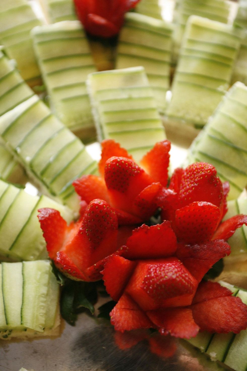 34 Cucumber-watercress tea sandwiches with Boursin cheese at the Highclere Tea March 2015