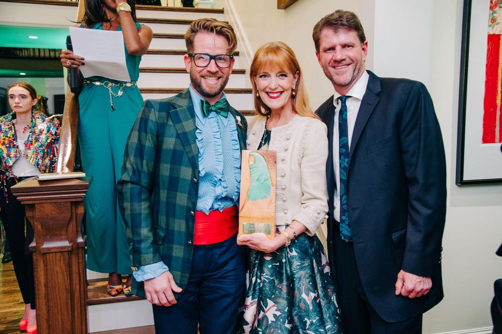 34 Jeff Shell, from left, Gracie Cavnar and Bill Baldwin at the Green Hearts Gala February 2015