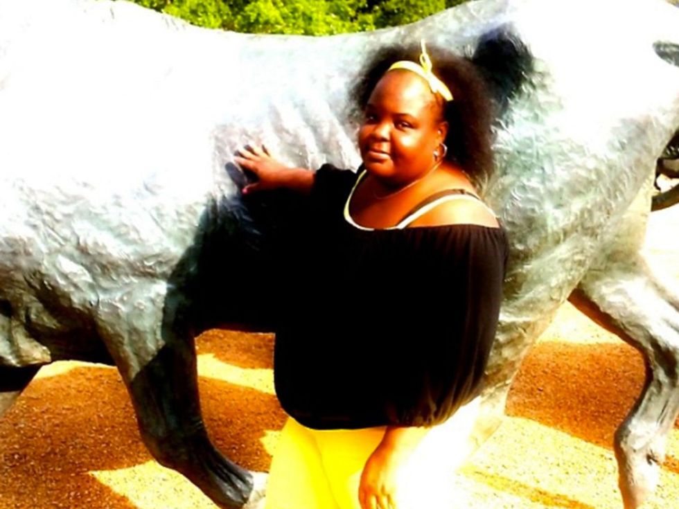 34-year-old Charity Johnson poses as 15-year-old student May 2014