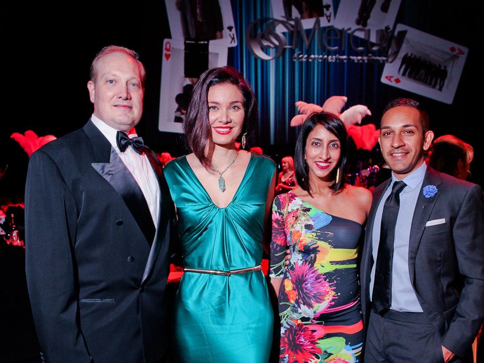 35 Todd and Marisa Womble, from left, and Reena and Suchit Majmudar at the Mercury Baroque Gala March 2014