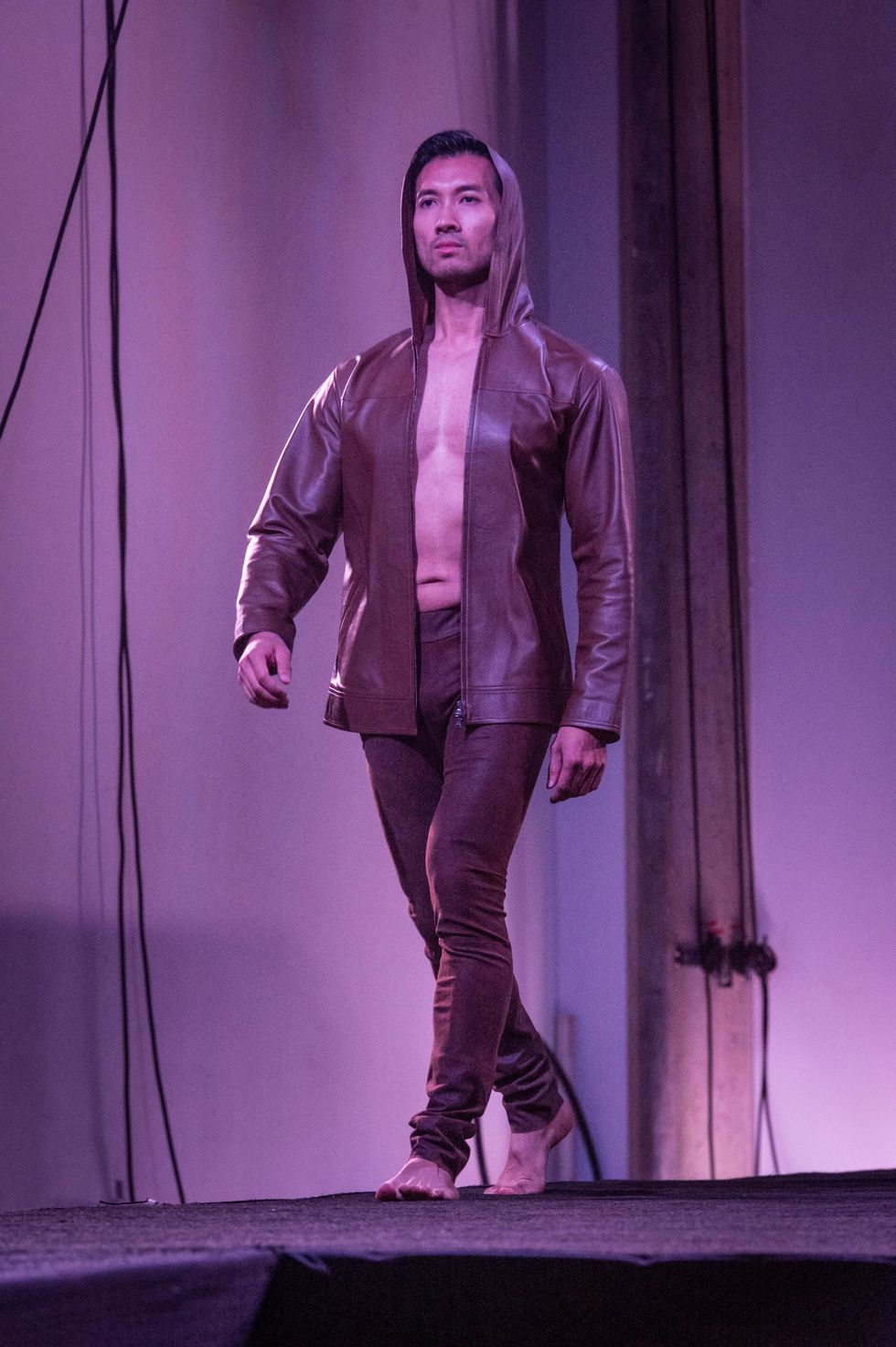 368 One of the artists at the Vault Light as Air fashion show January 2015