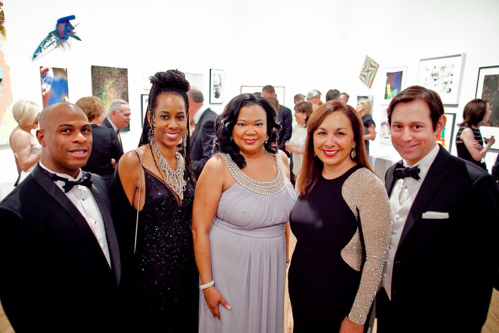 37 Russell Handy, from left, Lisa Hubbard, Karen Berry Jordan, Julia Acosta and Raphael Arias at the CAMH Gala March 2015