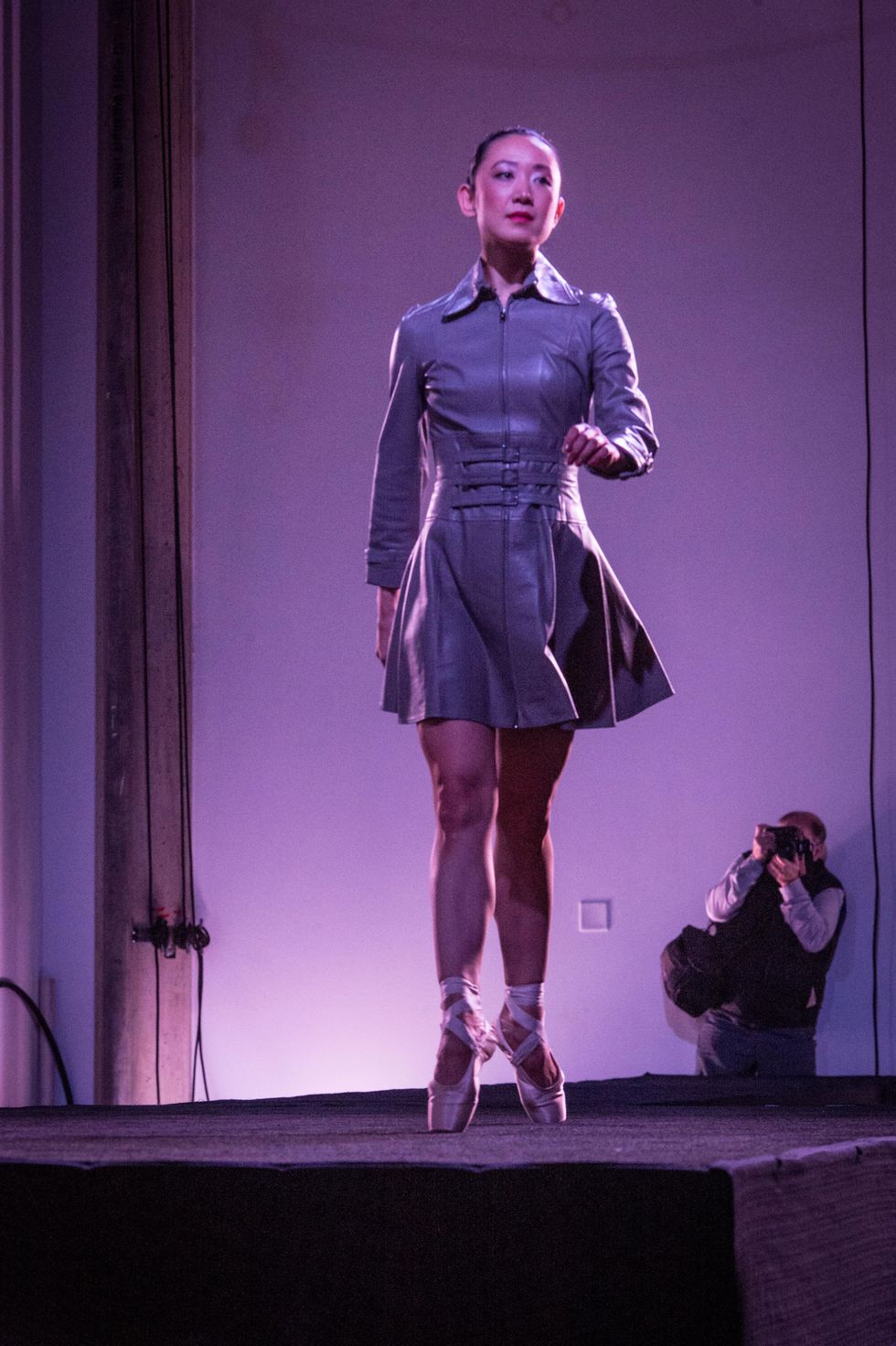 378 One of the artists at the Vault Light as Air fashion show January 2015