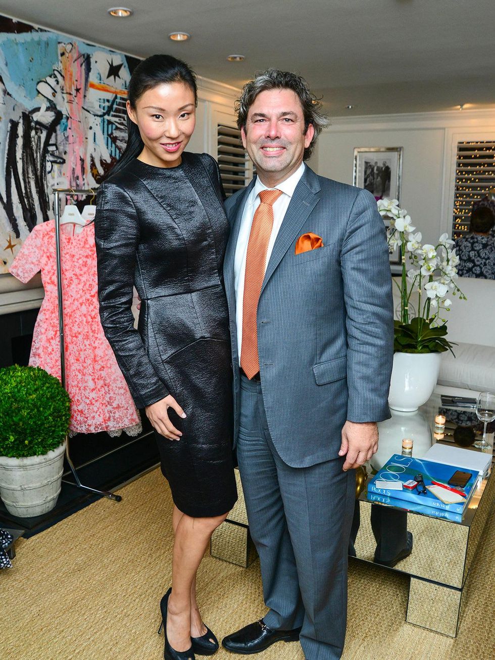 38 Neal Hamil Model Yuan Yuan Zhang and Jared Lang at the Baanou trunk show December 2013