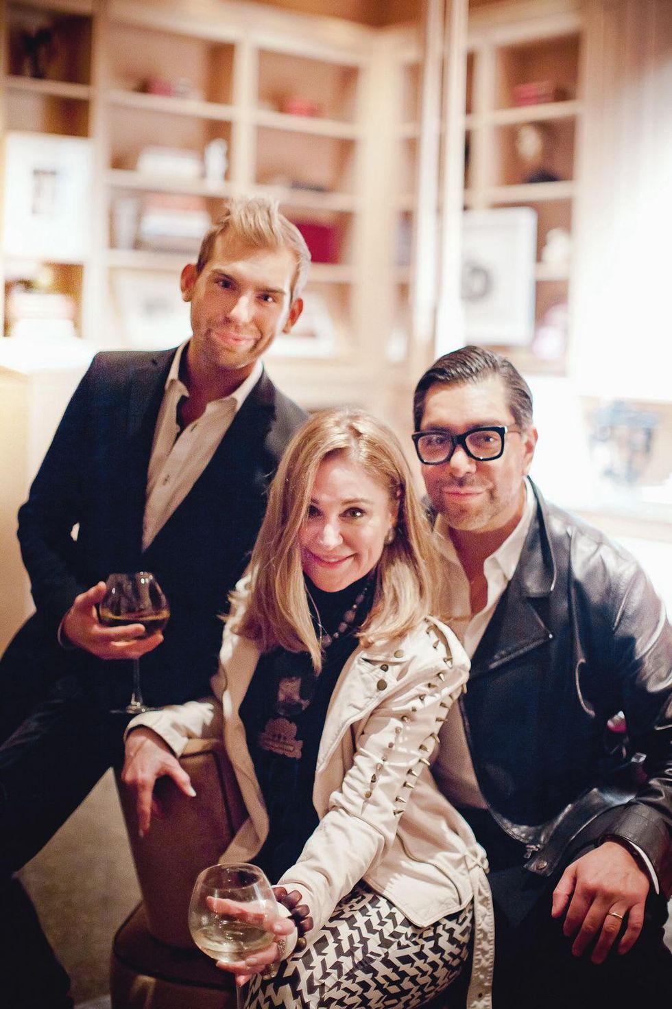 38 Taylor Hudgins, from left, Becca Cason Thrash and Ceron at the Pam & Gela party November 2014