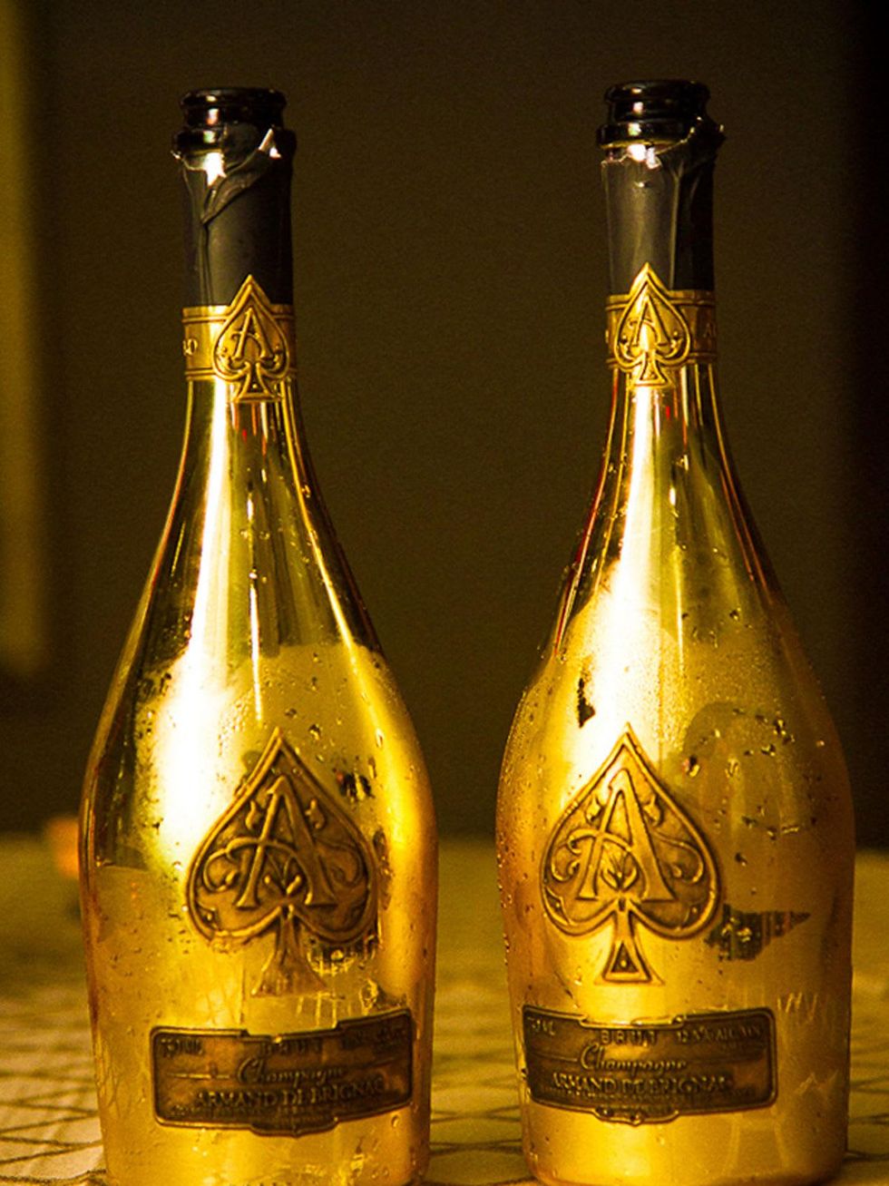 39 champagne bottles at Chandler Parsons' birthday at Mr. Peeples October 2013