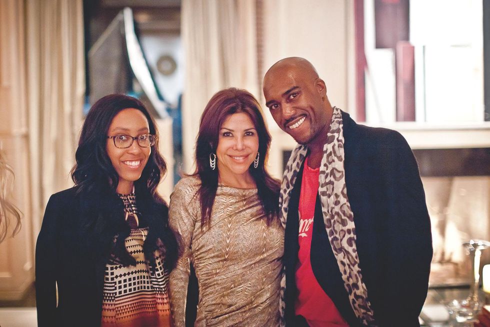 39 Veronique Liverpool, from left, Ericka Bagwell and Travis Cal at the Pam & Gela party November 2014